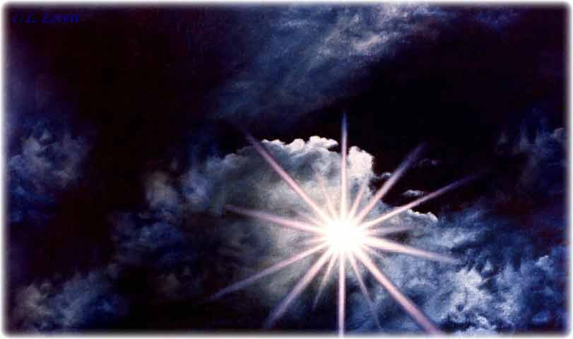 Light of Life, original oil painting on canvas by L. Lovett, size 12 x 20 inches, December 1978