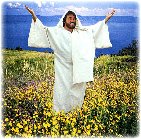 Sermon on the Mount, composite digital image by L. Lovett, 2006