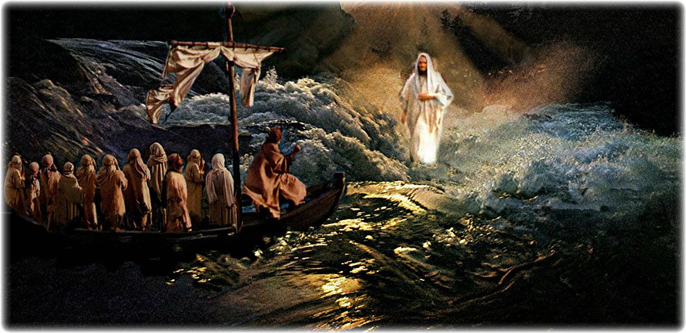 Walking on Water, composite digital image by L. Lovett, 2006
